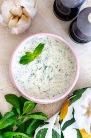 Tub of yoghurt mint